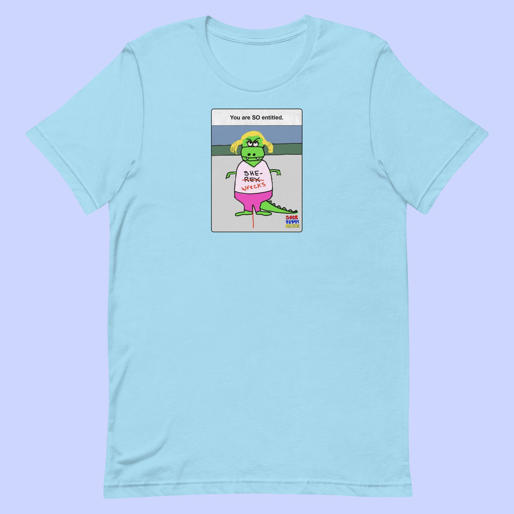Sock Puppet Master Entitled She-Wrecks T-shirt