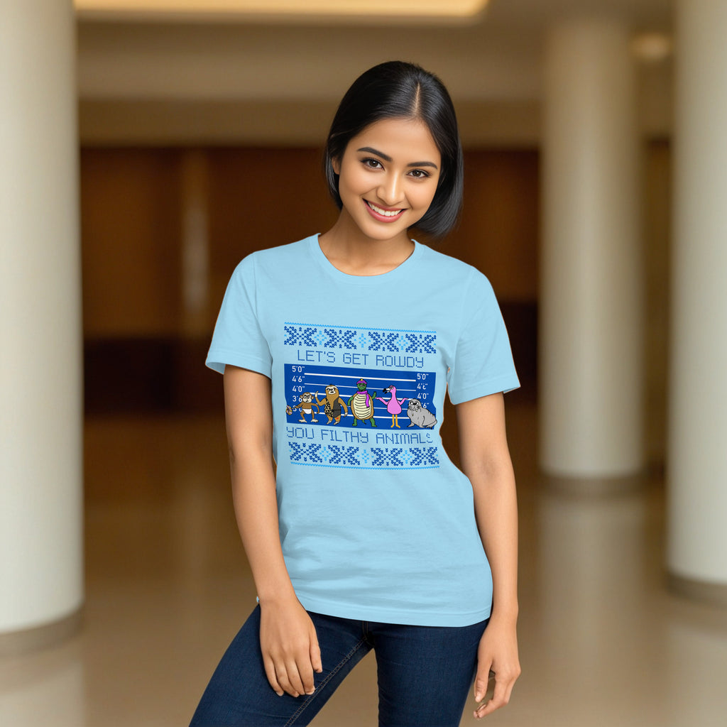 Sock Puppet Master "Let's Get Rowdy, You Filthy Animals" Holiday T-Shirt