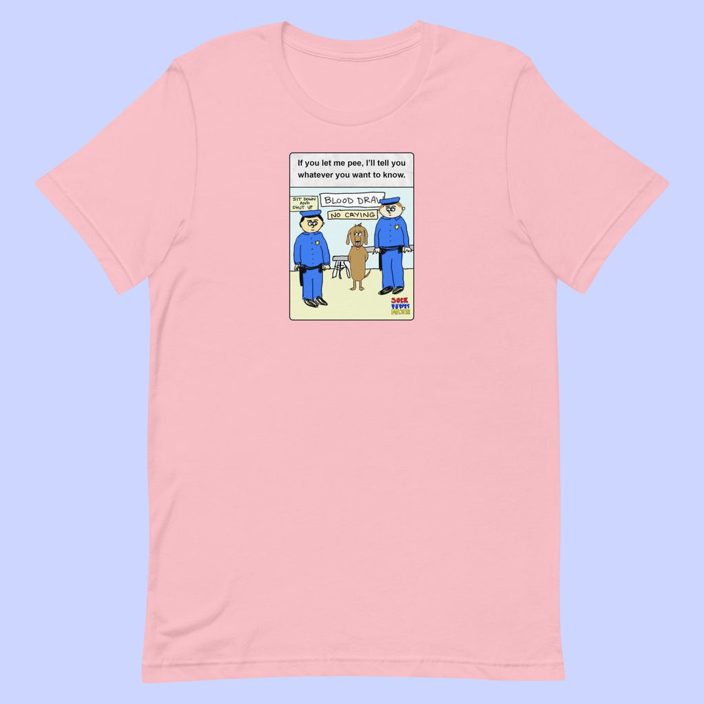 Sock Puppet Master "Let Me Pee" Dog T-shirt