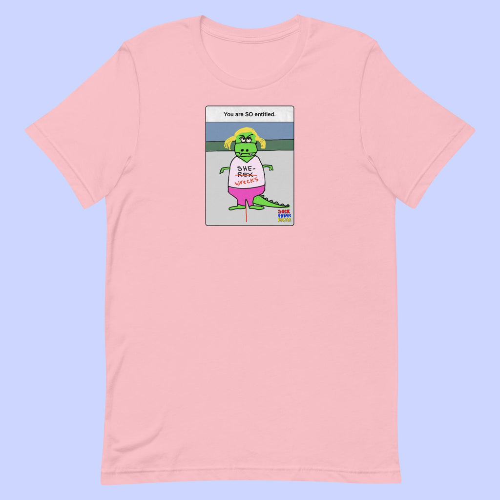 Sock Puppet Master Entitled She-Wrecks T-shirt