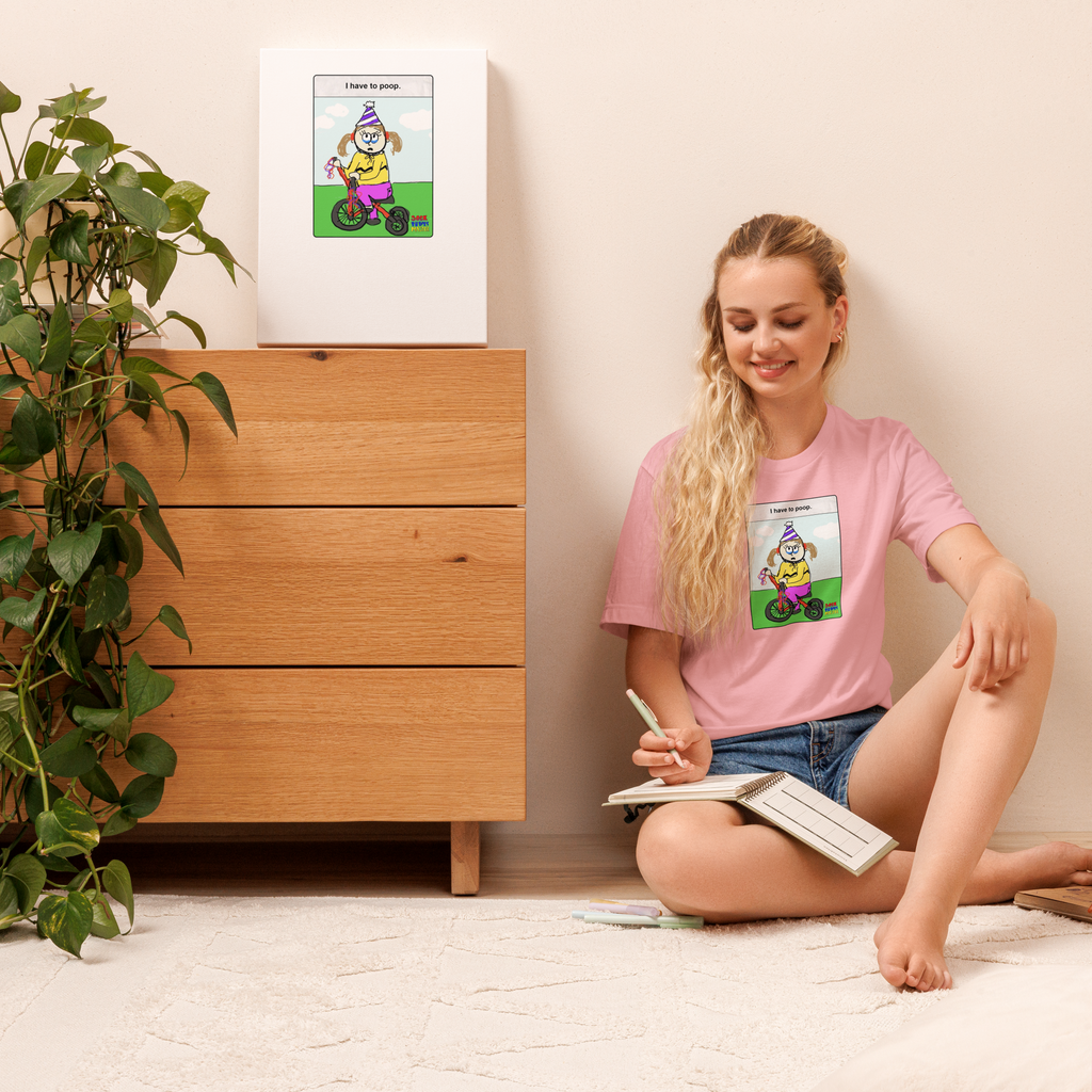 Sock Puppet Master "I Have to Poop" Tricycle Girl T-shirt