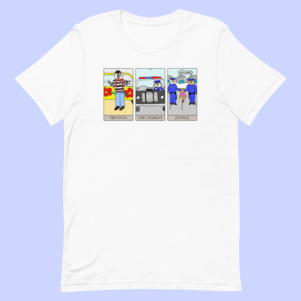 Sock Puppet Master The Fool, The Chariot & Justice Tarot T-shirt - Sock Puppet Master, Inc