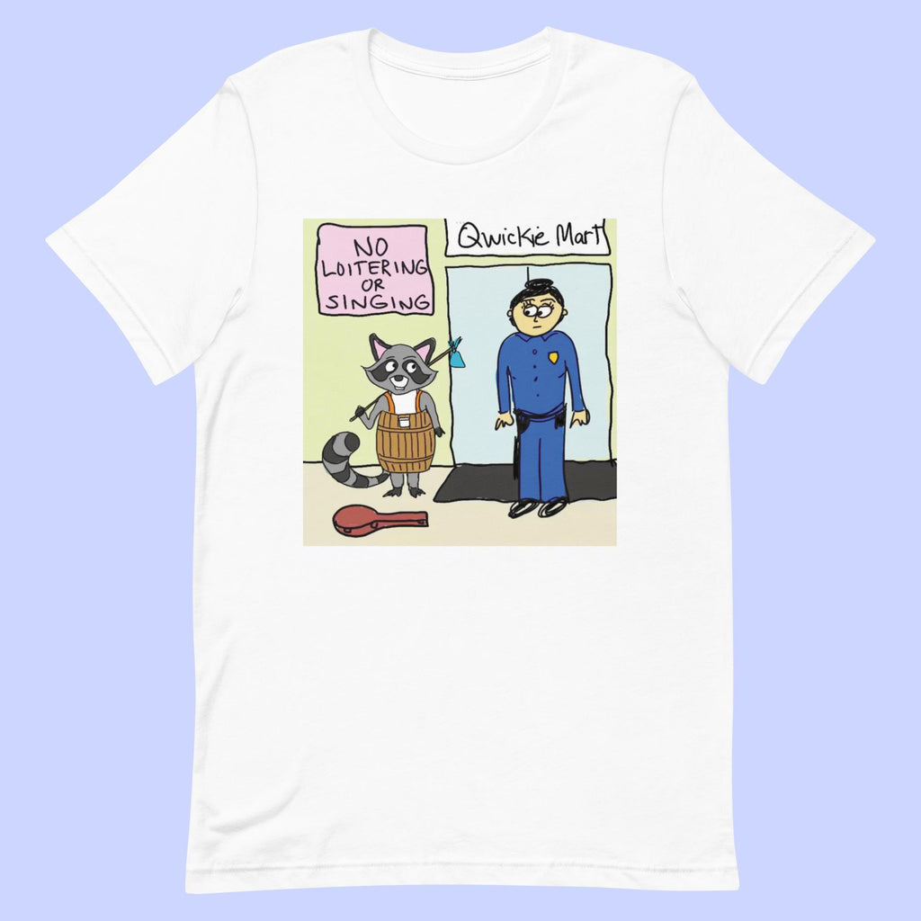 Sock Puppet Master Loitering Raccoon T-shirt