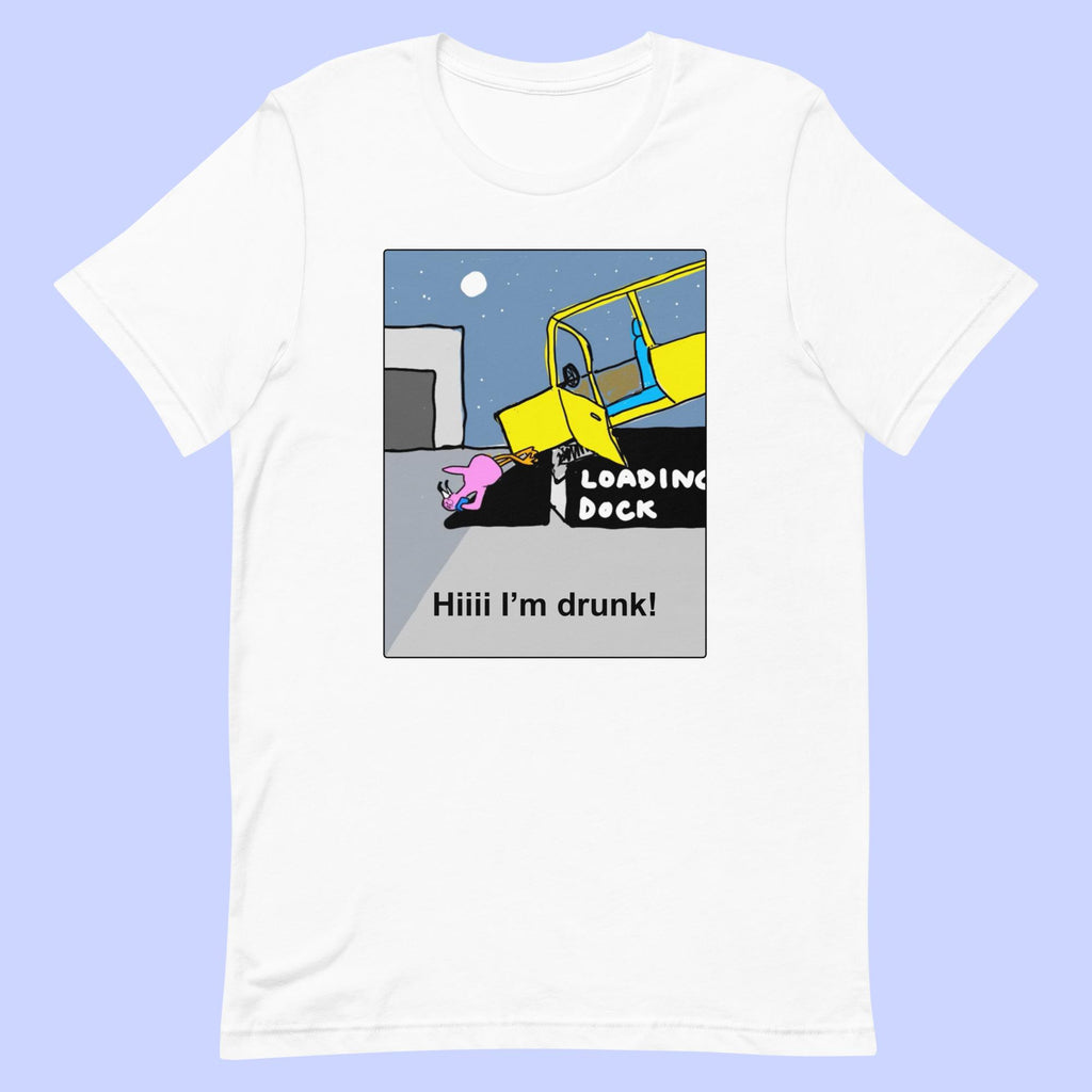 Sock Puppet Master "Hi I'm drunk" Flamingo T-shirt