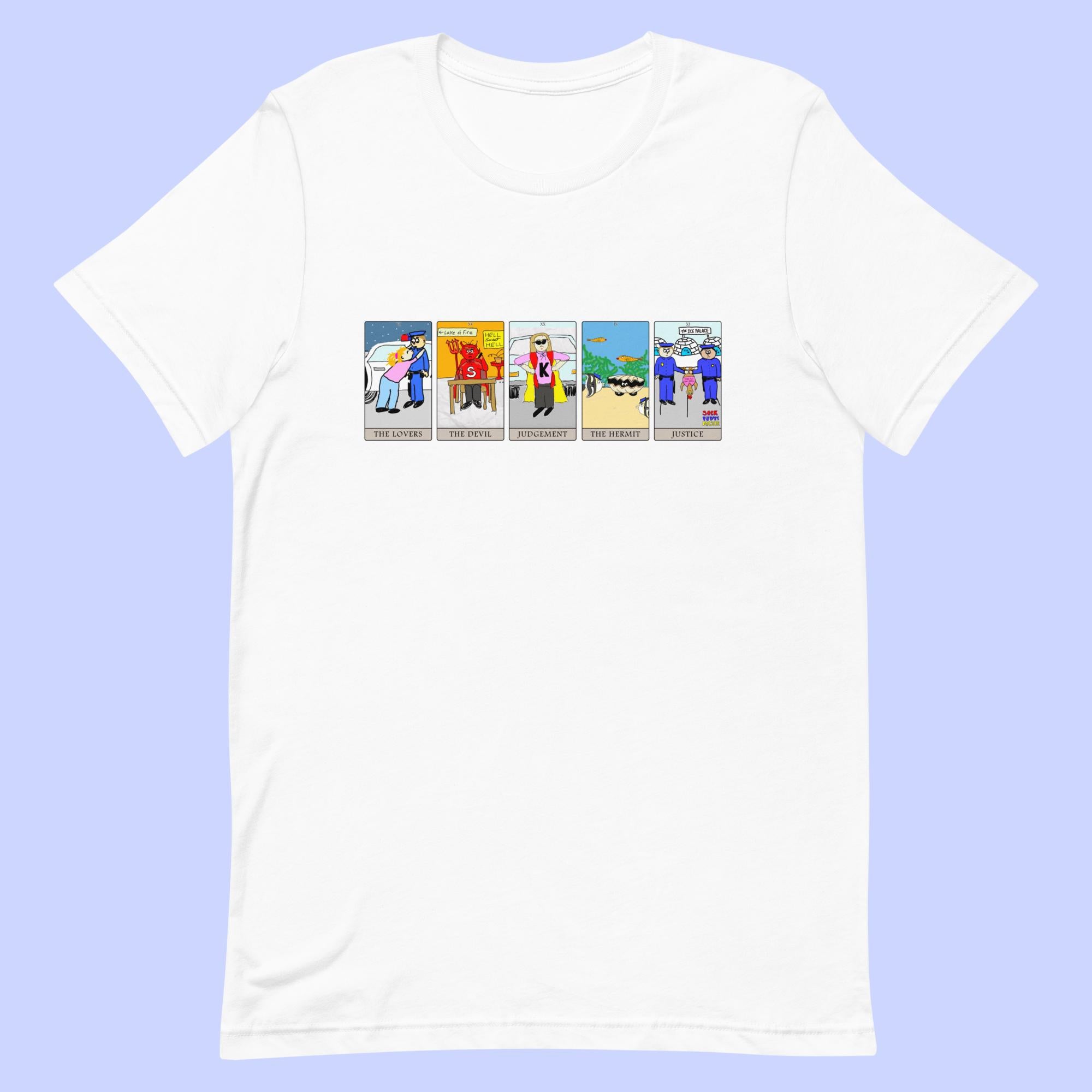 Sock Puppet Master 5 Card Tarot Spread T-shirt