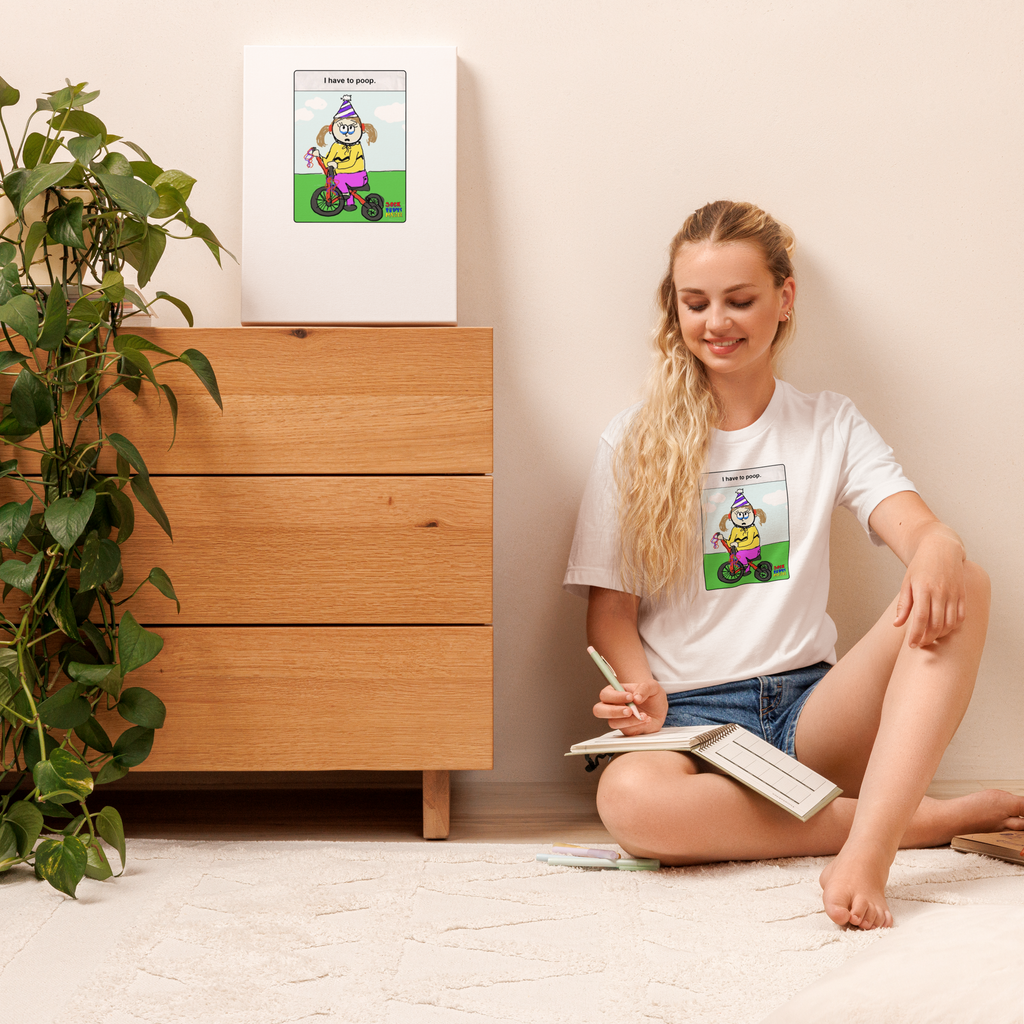 Sock Puppet Master "I Have to Poop" Tricycle Girl T-shirt