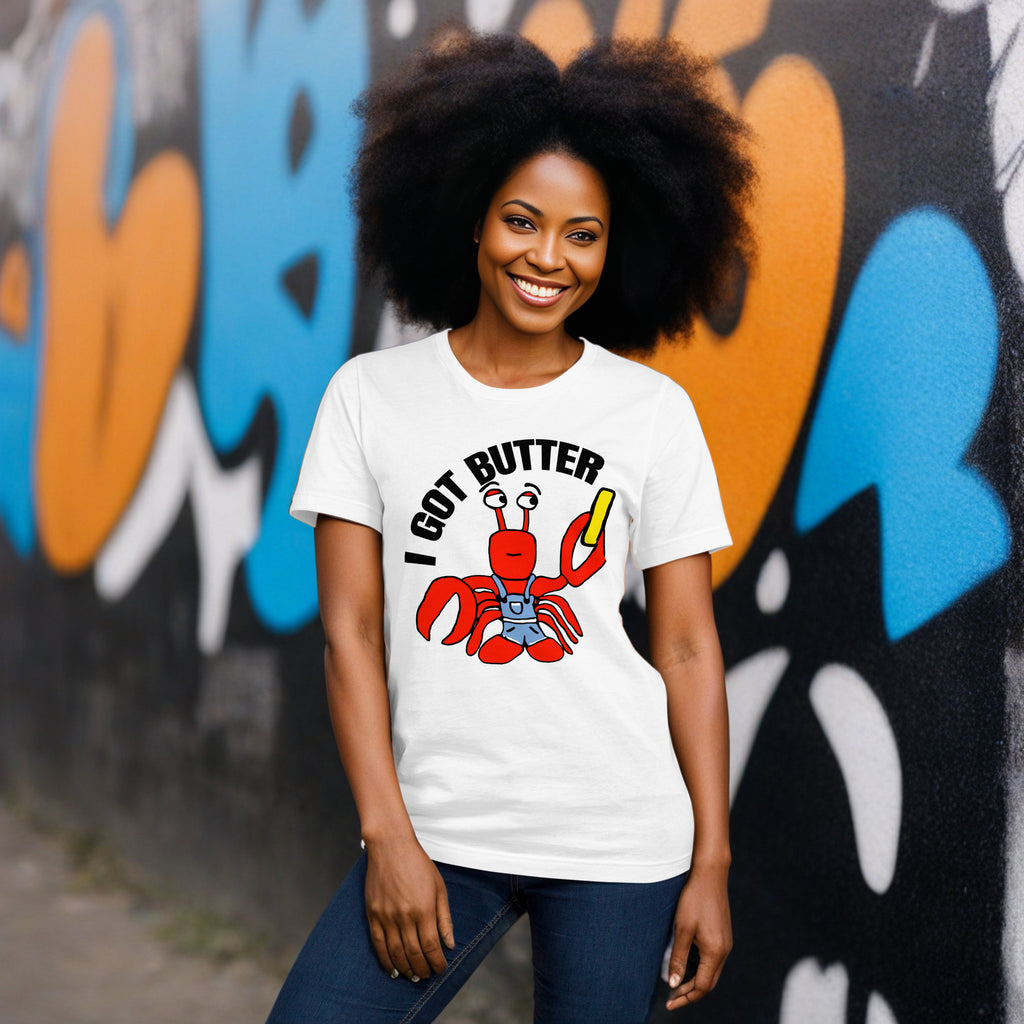 Sock Puppet Master "I Got Butter" Lobster Unisex T-shirt