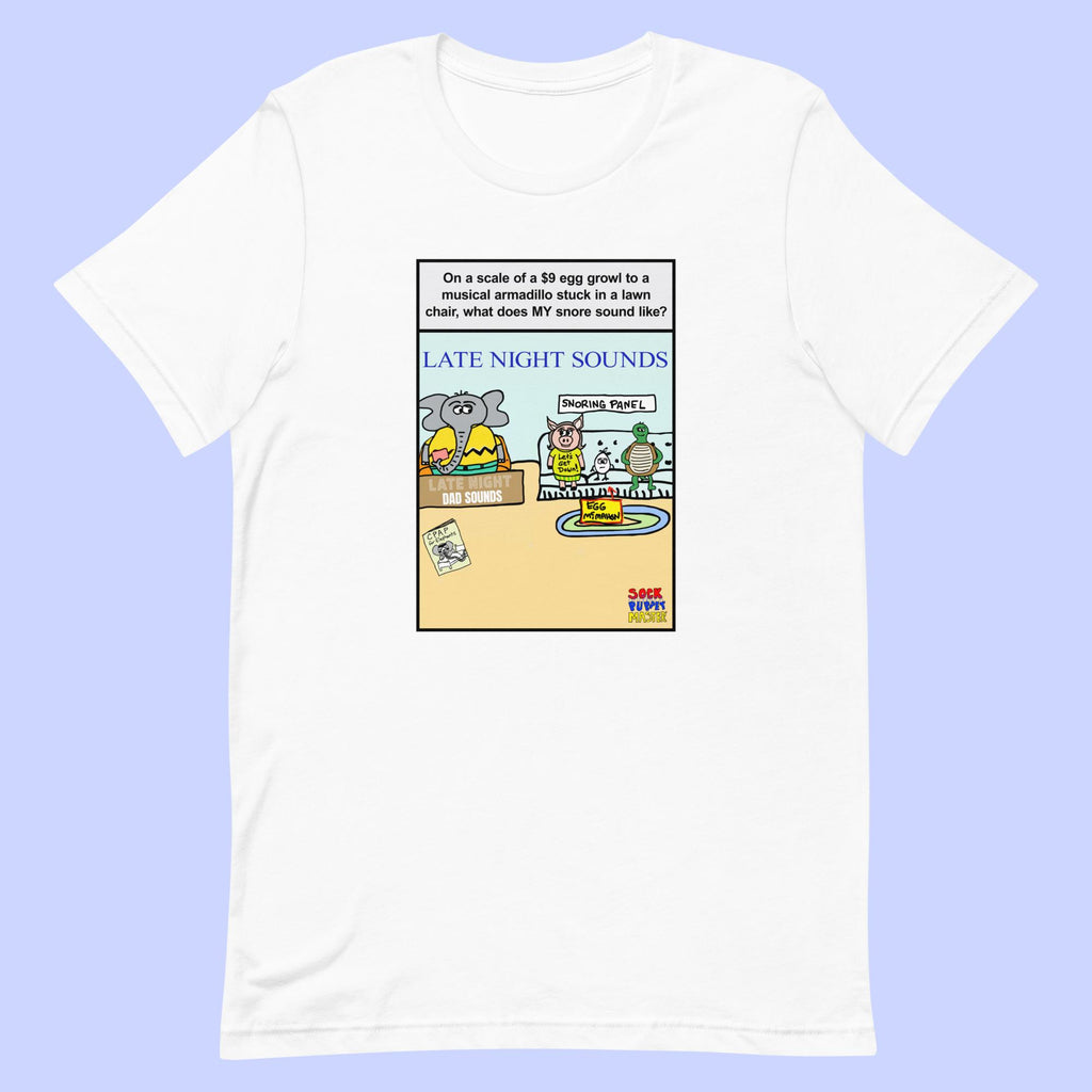 Sock Puppet Master Dad Snoring Panel Unisex T-shirt