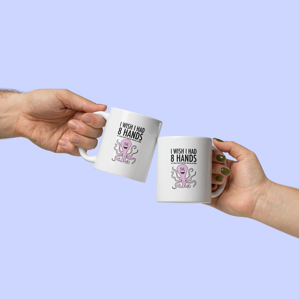 Sock Puppet Master 8 Hands to Touch Your Butt Octopus Mug