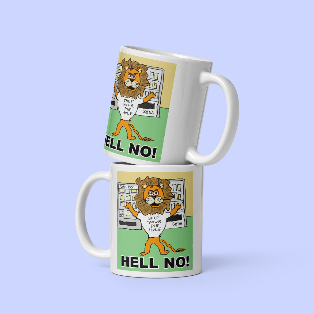 Sock Puppet Master "Hell No" Lion Mug