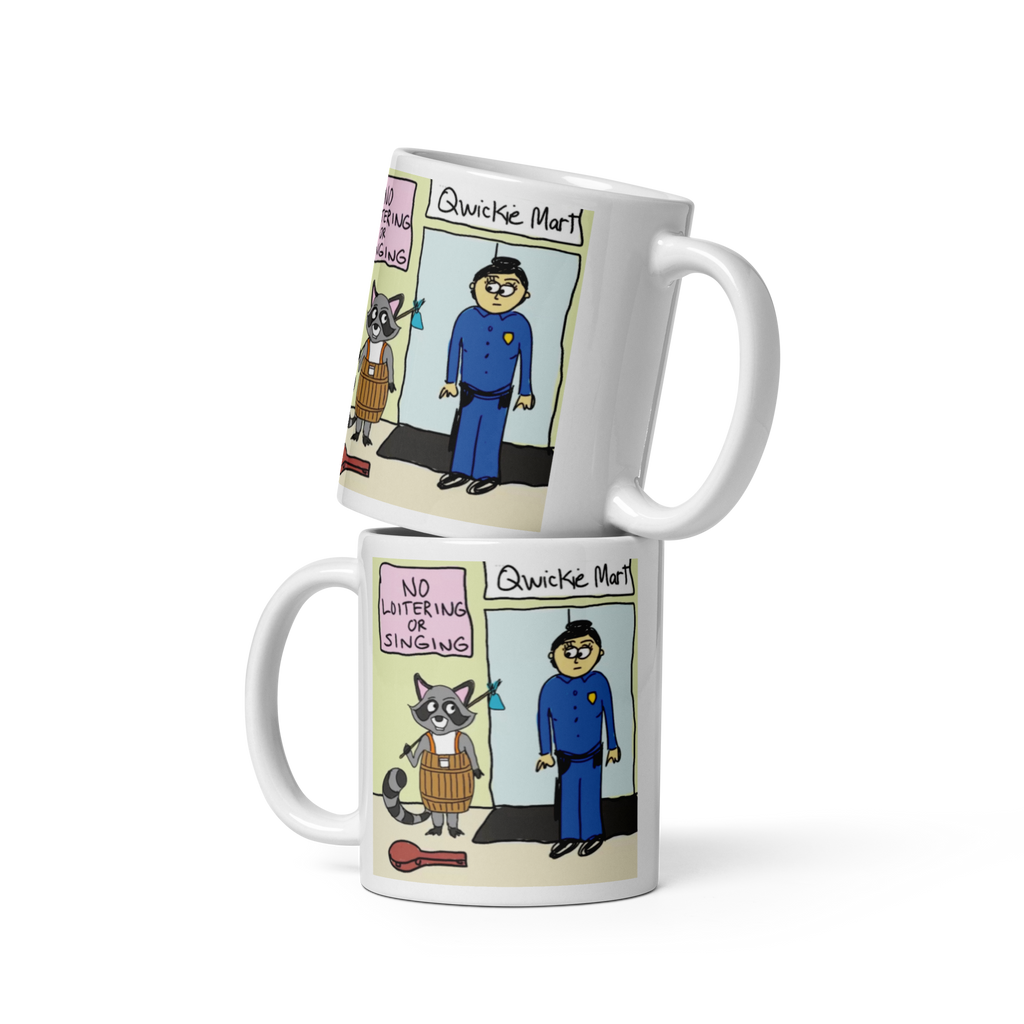 Sock Puppet Master Loitering Raccoon Mug