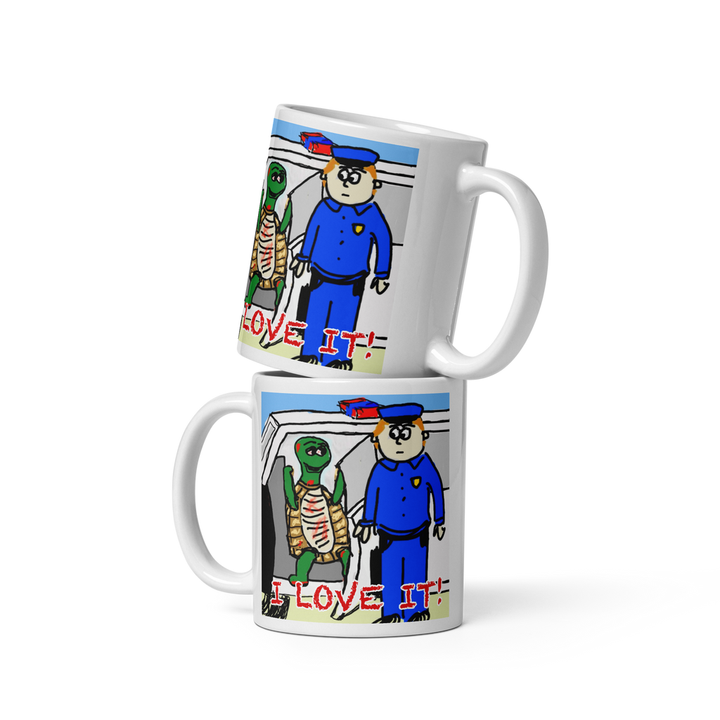 Sock Puppet Master "I love it" Turtle Mug