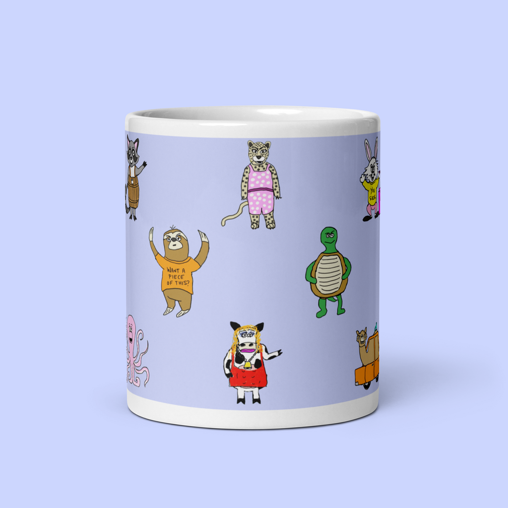 Sock Puppet Master Character Medley Mug