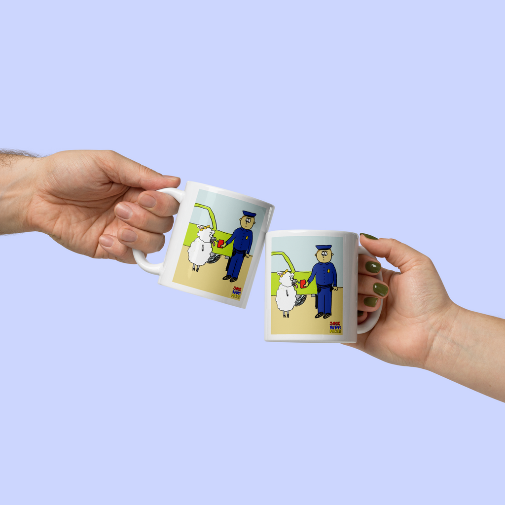 Sock Puppet Master Breathalyzer Sheep Mug