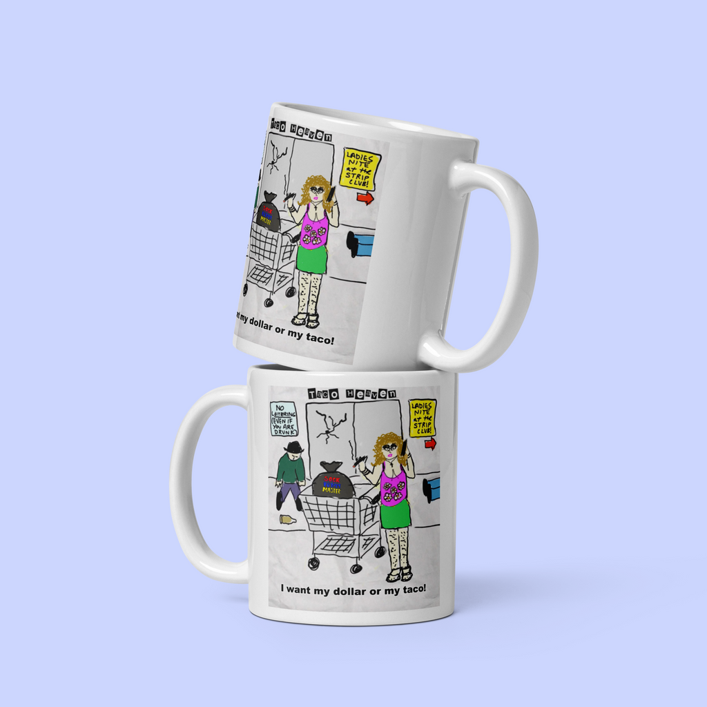 Sock Puppet Master Dollar Taco Mug