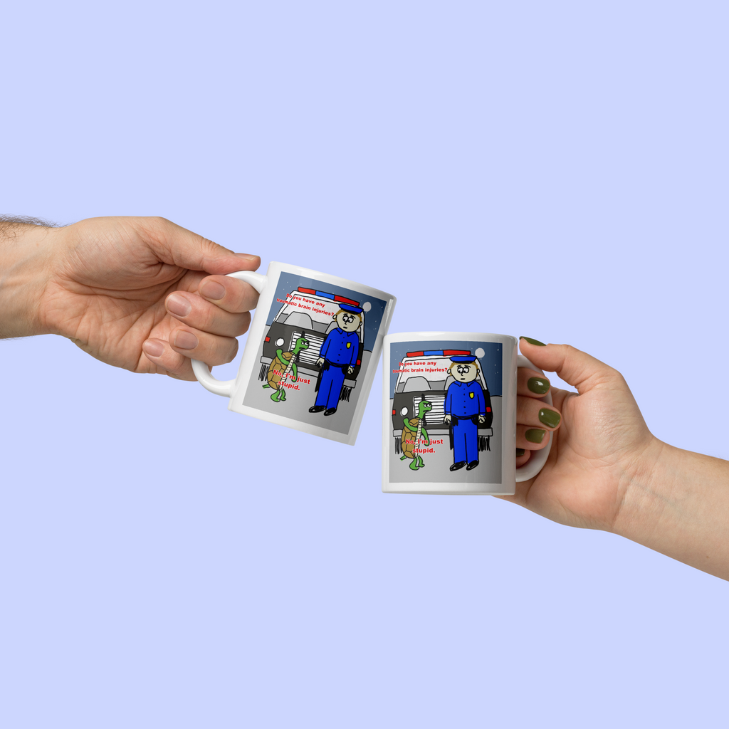 Sock Puppet Master "I'm stupid" Turtle Mug