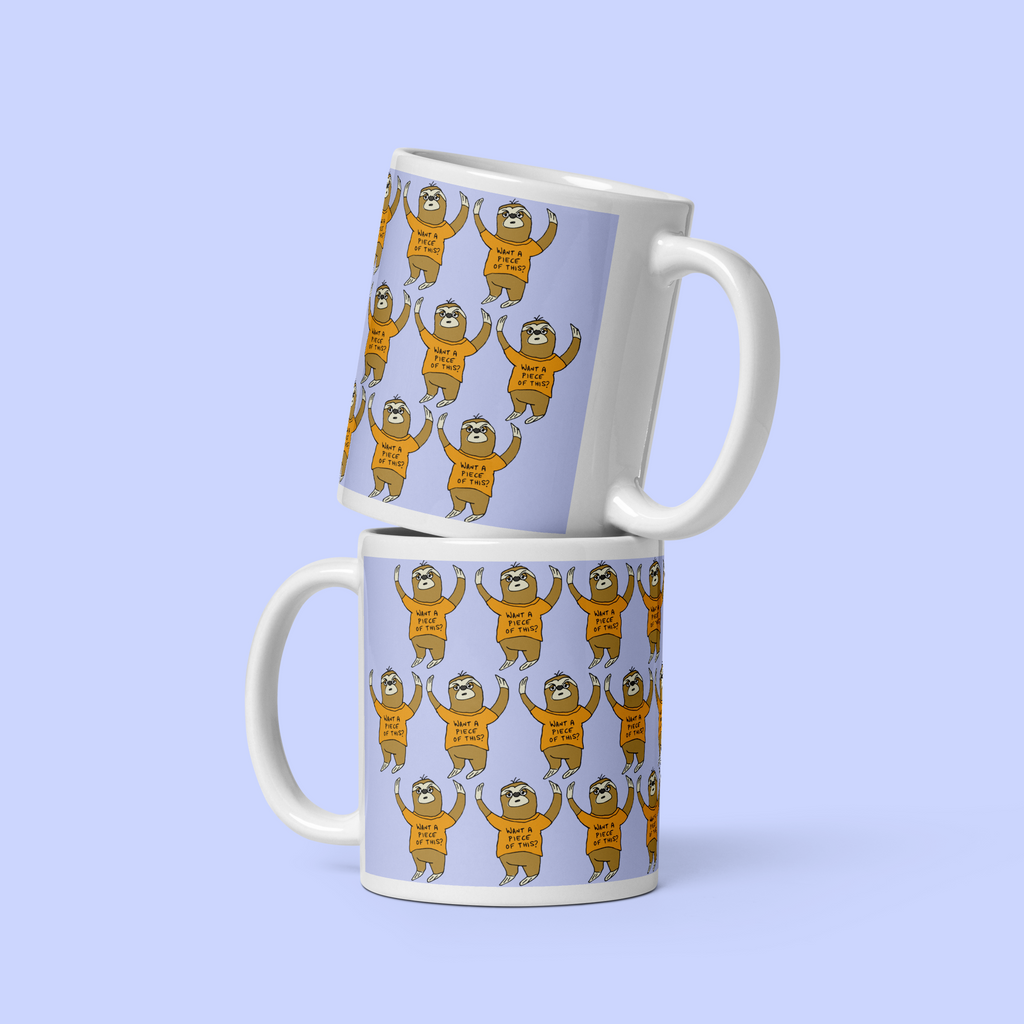 Sock Puppet Master "Piece of This" Sloths Mug