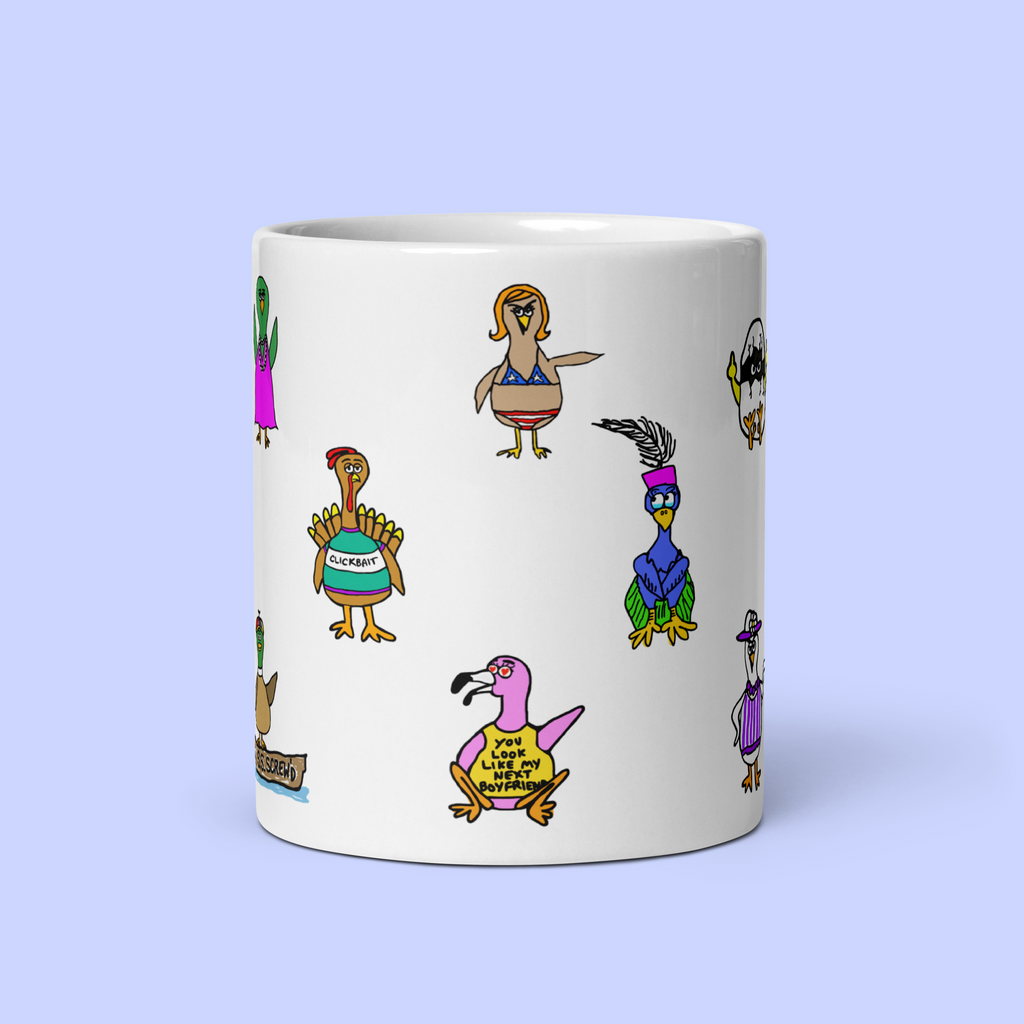 Sock Puppet Master Bird Brains Mug
