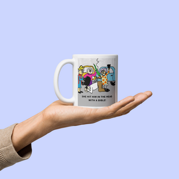 Sock Puppet Master Old Lady Rage Mug