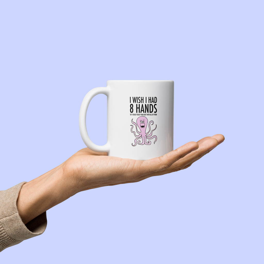 Sock Puppet Master 8 Hands to Touch Your Butt Octopus Mug