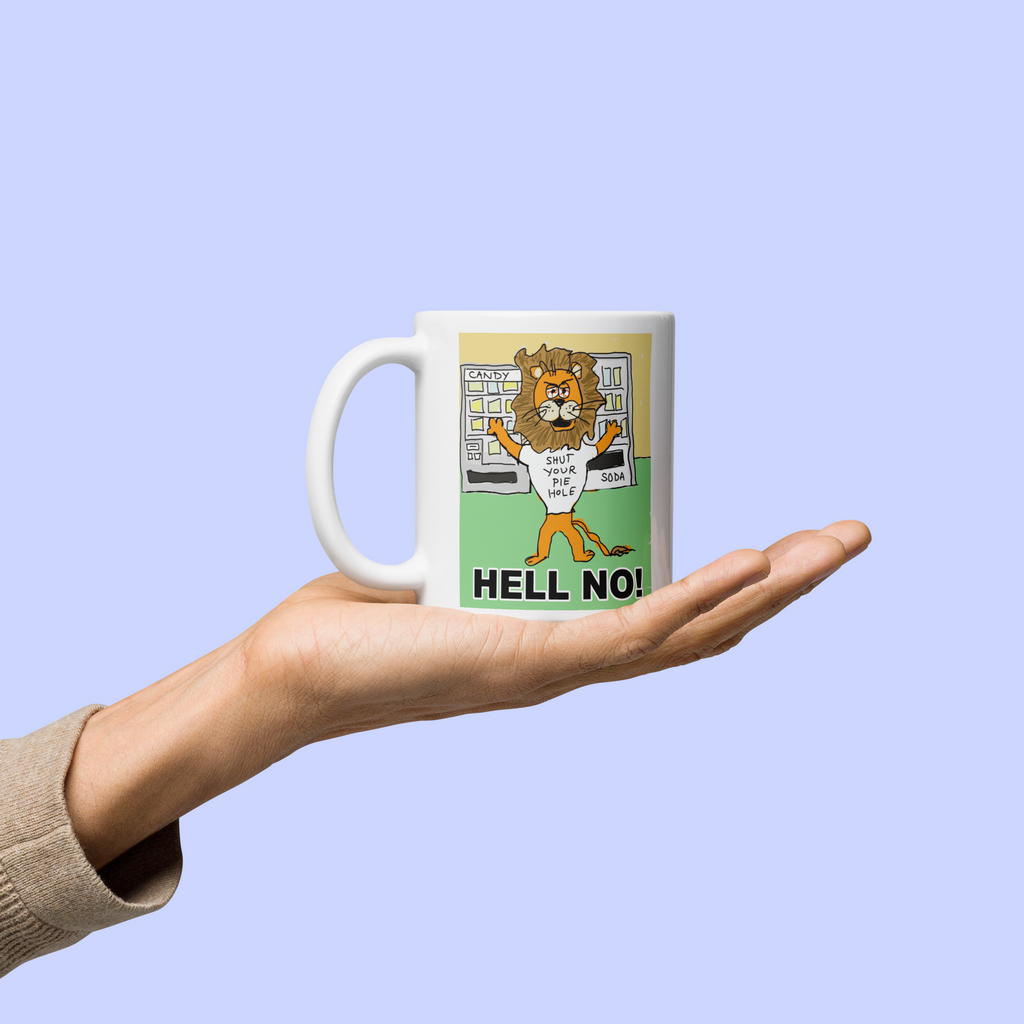 Sock Puppet Master "Hell No" Lion Mug