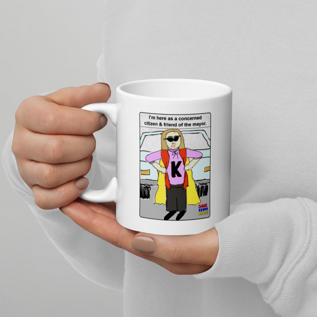 Sock Puppet Master Concerned Karen Mug