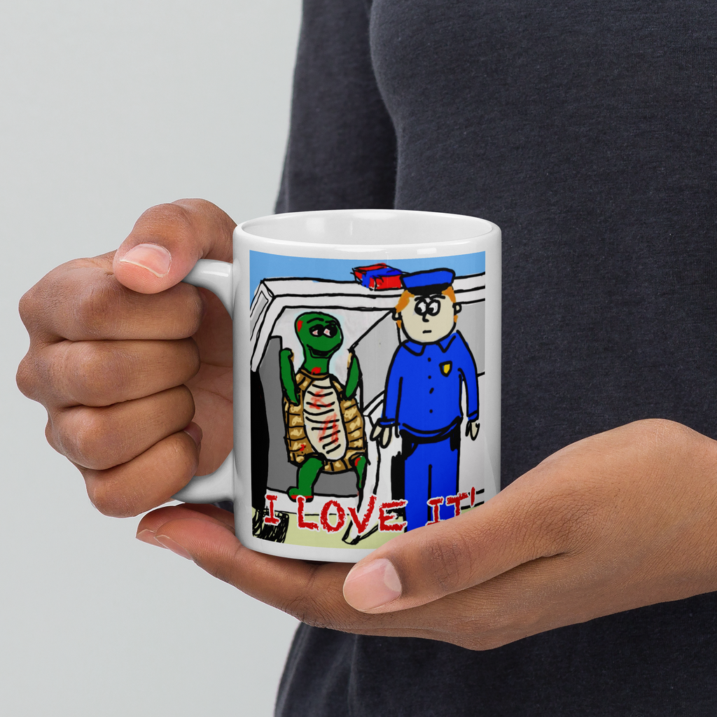 Sock Puppet Master "I love it" Turtle Mug
