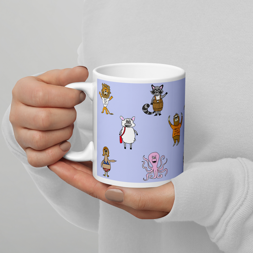 Sock Puppet Master Character Medley Mug