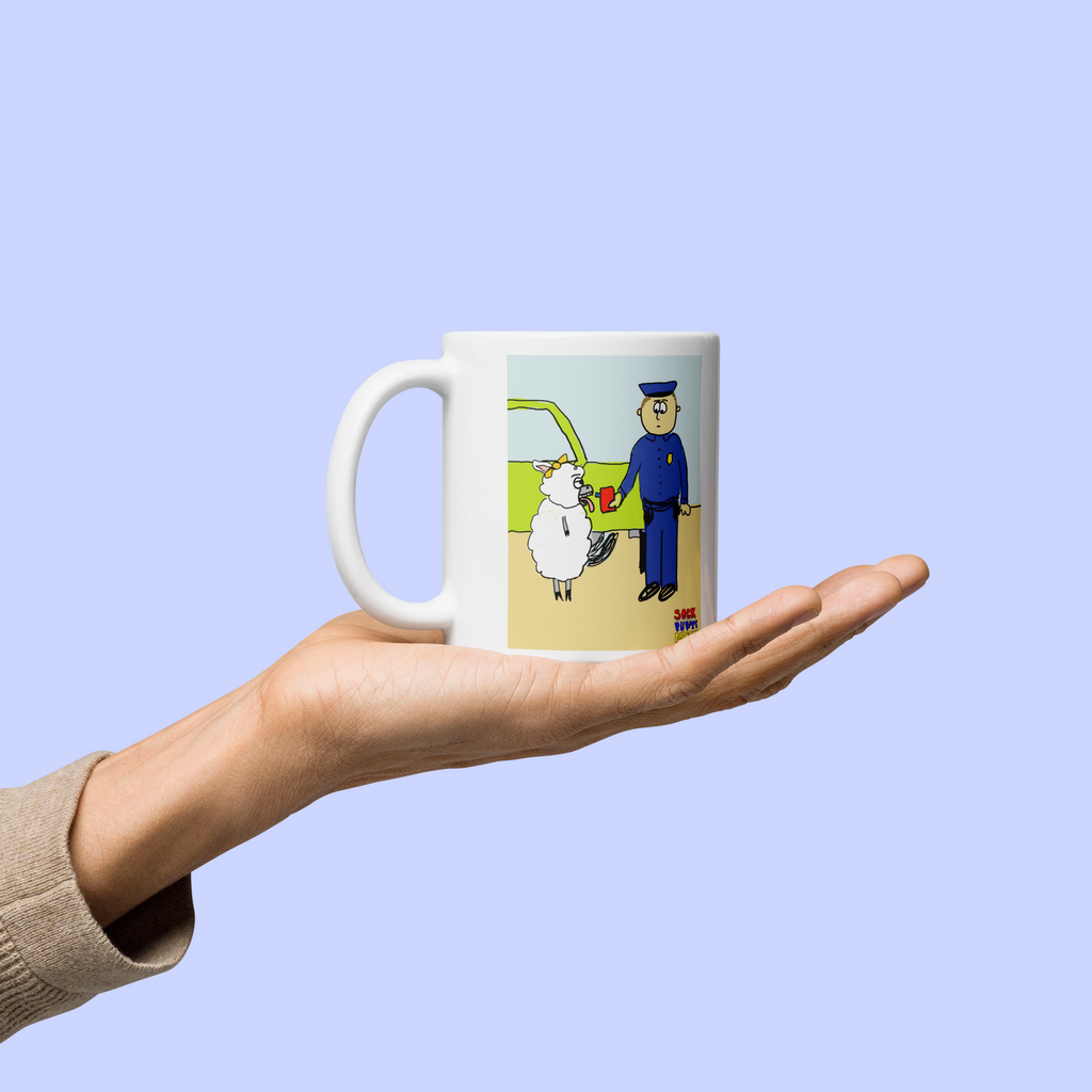 Sock Puppet Master Breathalyzer Sheep Mug