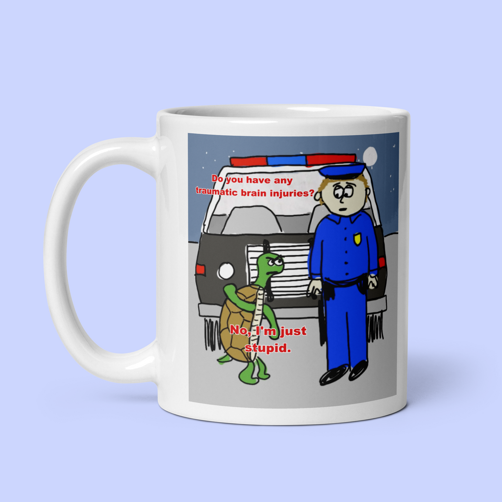 Sock Puppet Master "I'm stupid" Turtle Mug