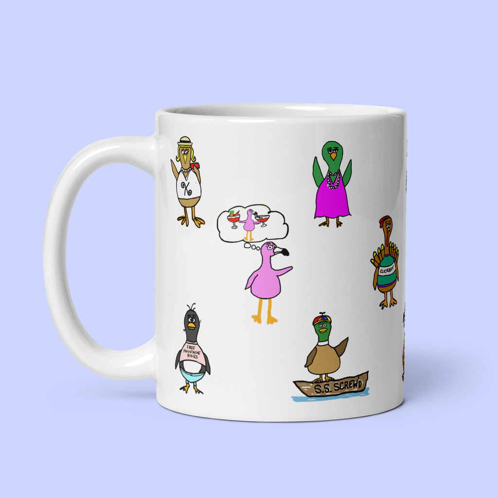 Sock Puppet Master Bird Brains Mug