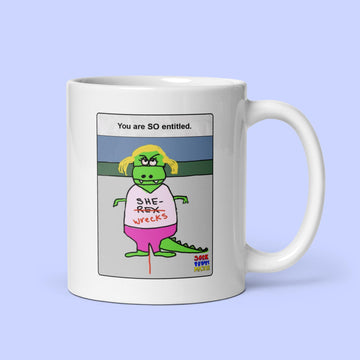 Sock Puppet Master Entitled She-Wrecks Mug