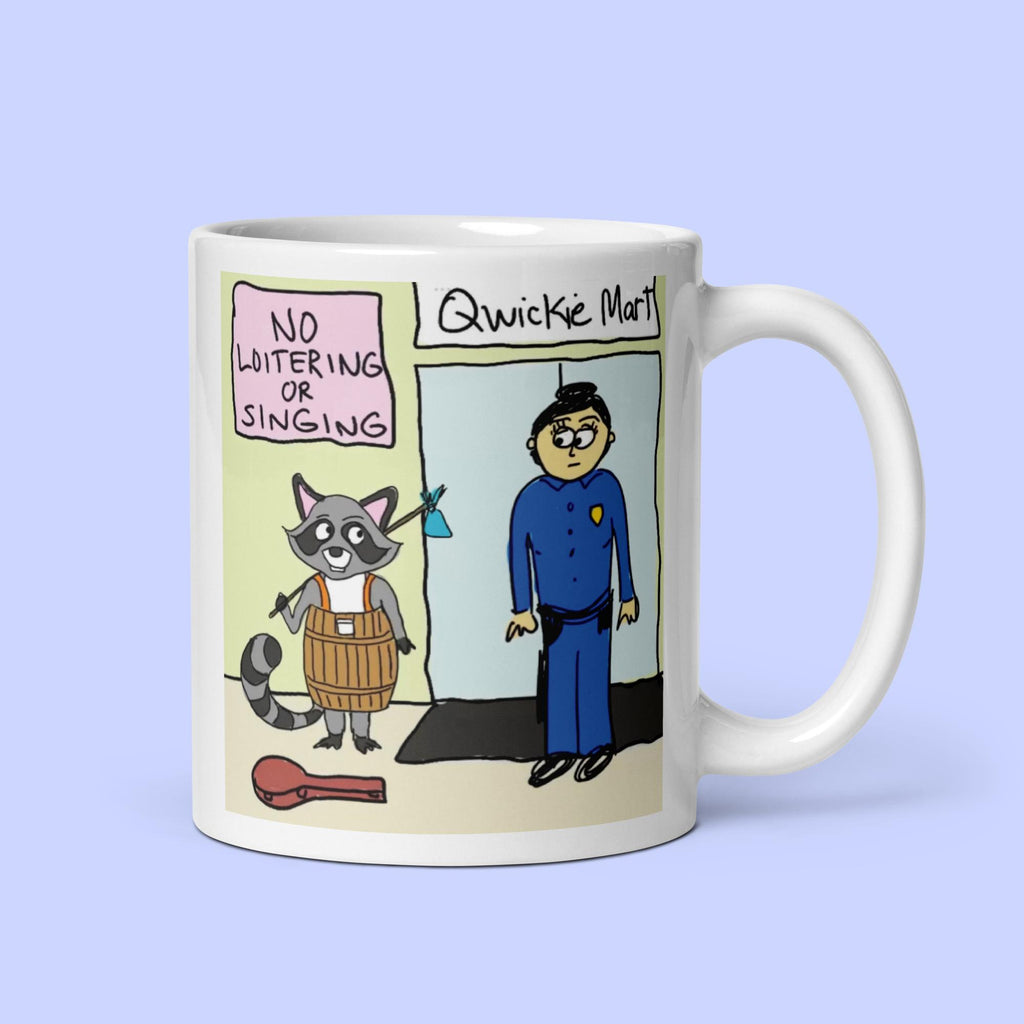 Sock Puppet Master Loitering Raccoon Mug