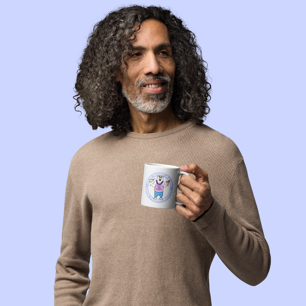 Sock Puppet Master "Goest and F*th Thyself" Polar Bear Mug