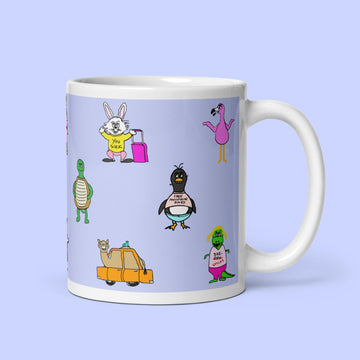 Sock Puppet Master Character Medley Mug