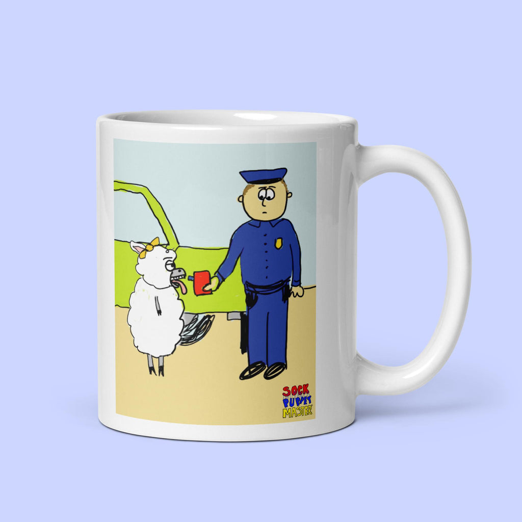 Sock Puppet Master Breathalyzer Sheep Mug