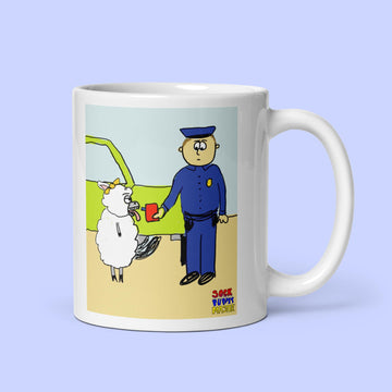 Sock Puppet Master Breathalyzer Sheep Mug