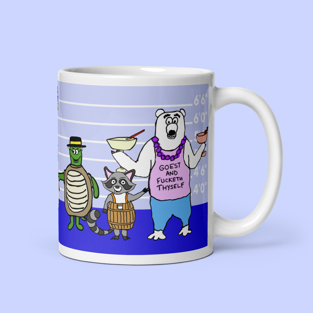 Sock Puppet Master Hoodlums Photo Lineup Mug