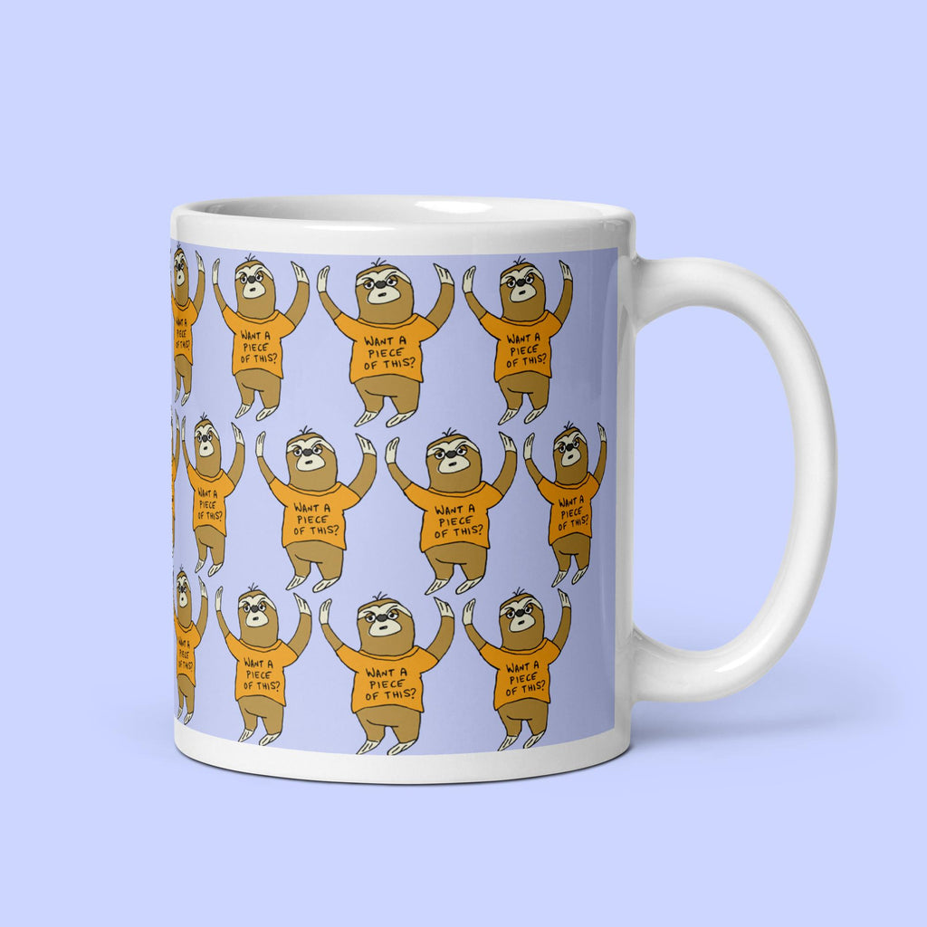 Sock Puppet Master "Piece of This" Sloths Mug