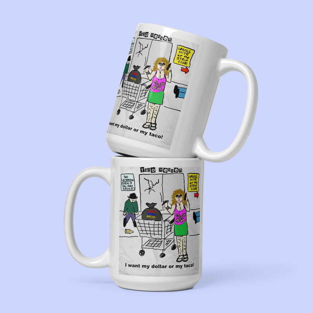 Sock Puppet Master Dollar Taco Mug