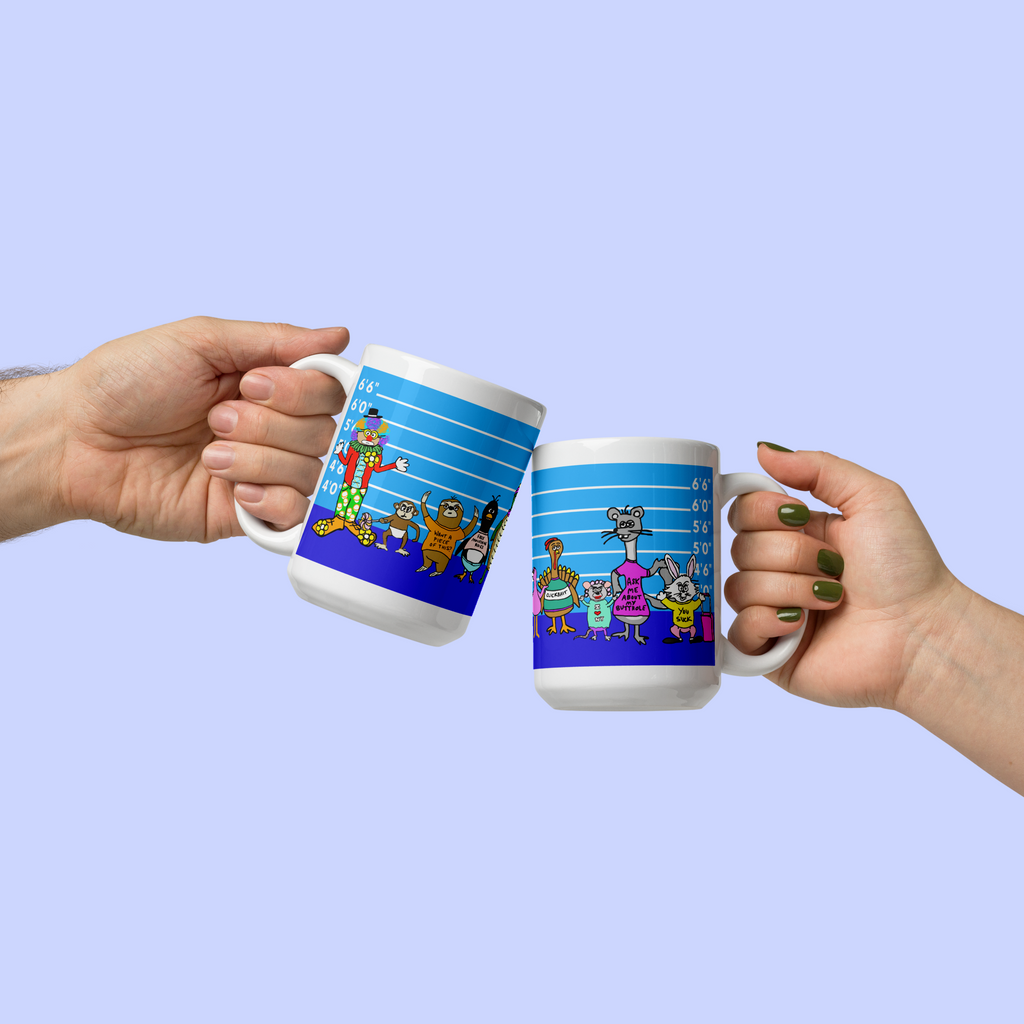 Sock Puppet Master Hooligans Photo Lineup Mug