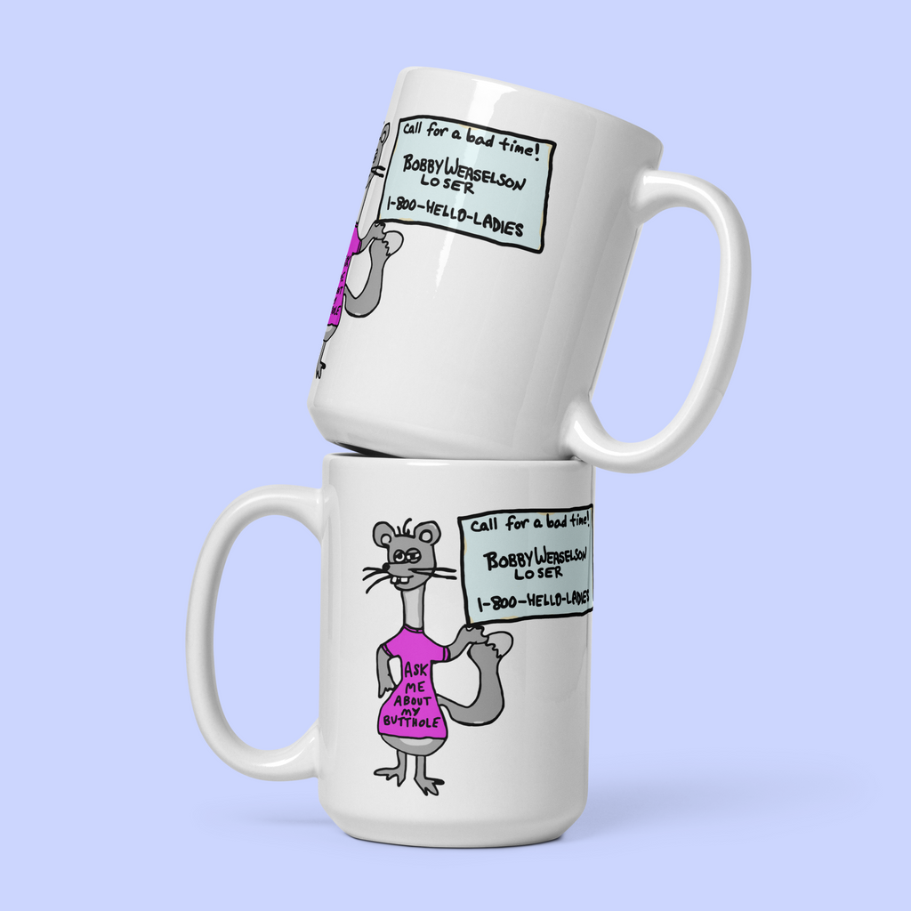 Sock Puppet Master "Call for a Bad Time!" Weasel Mug