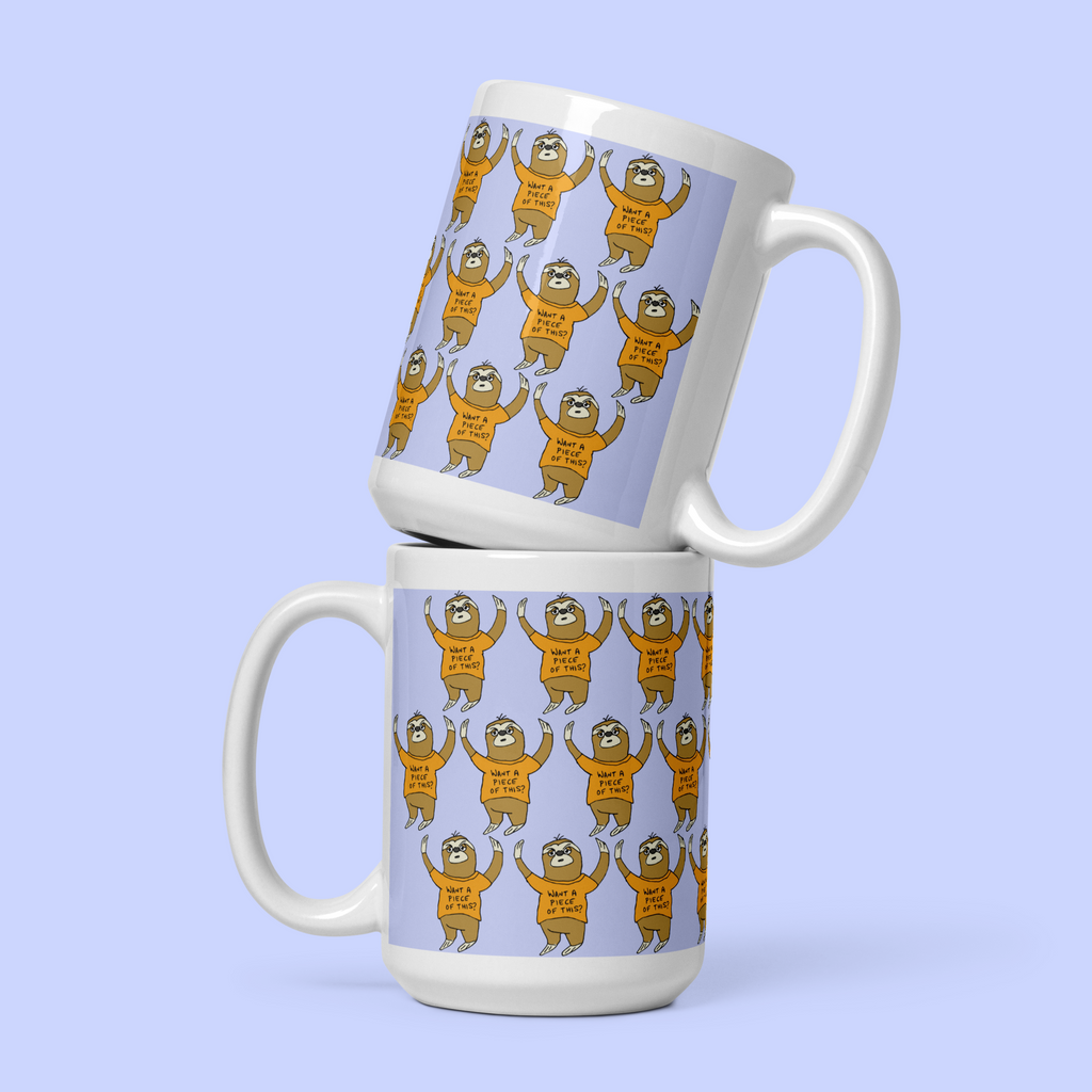 Sock Puppet Master "Piece of This" Sloths Mug