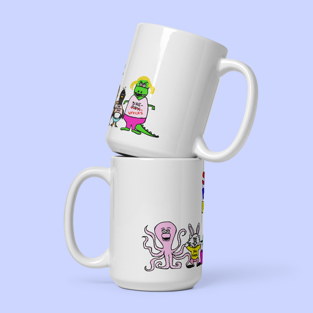 Sock Puppet Master The Gang's All Here Mug