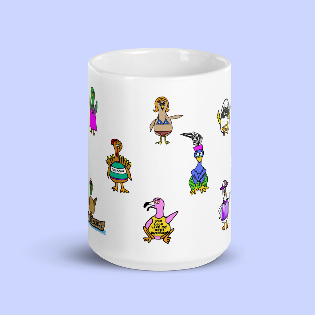 Sock Puppet Master Bird Brains Mug