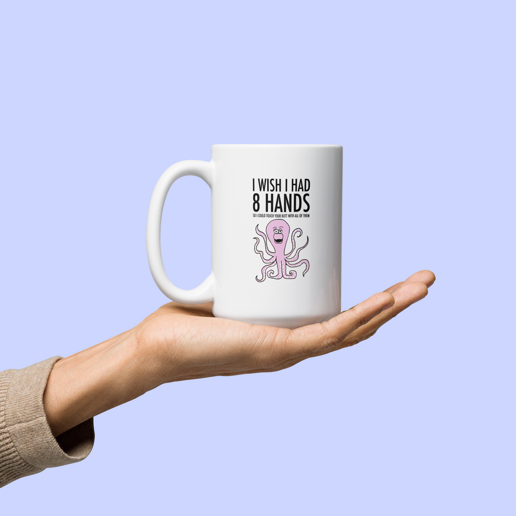 Sock Puppet Master 8 Hands to Touch Your Butt Octopus Mug