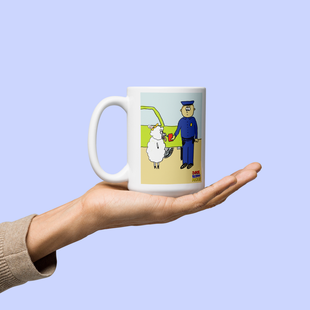 Sock Puppet Master Breathalyzer Sheep Mug