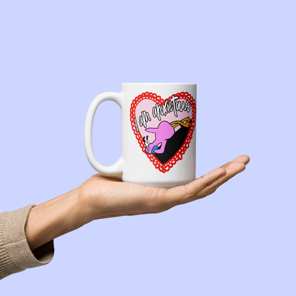 Limited-edition Sock Puppet Master Valentine's Day Anxietous Flamingo Mug