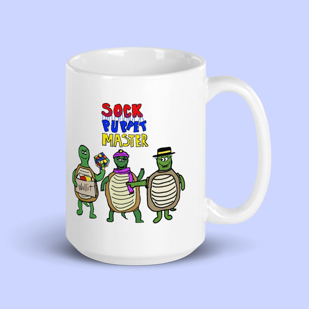 Sock Puppet Master Turtle Trio Mug
