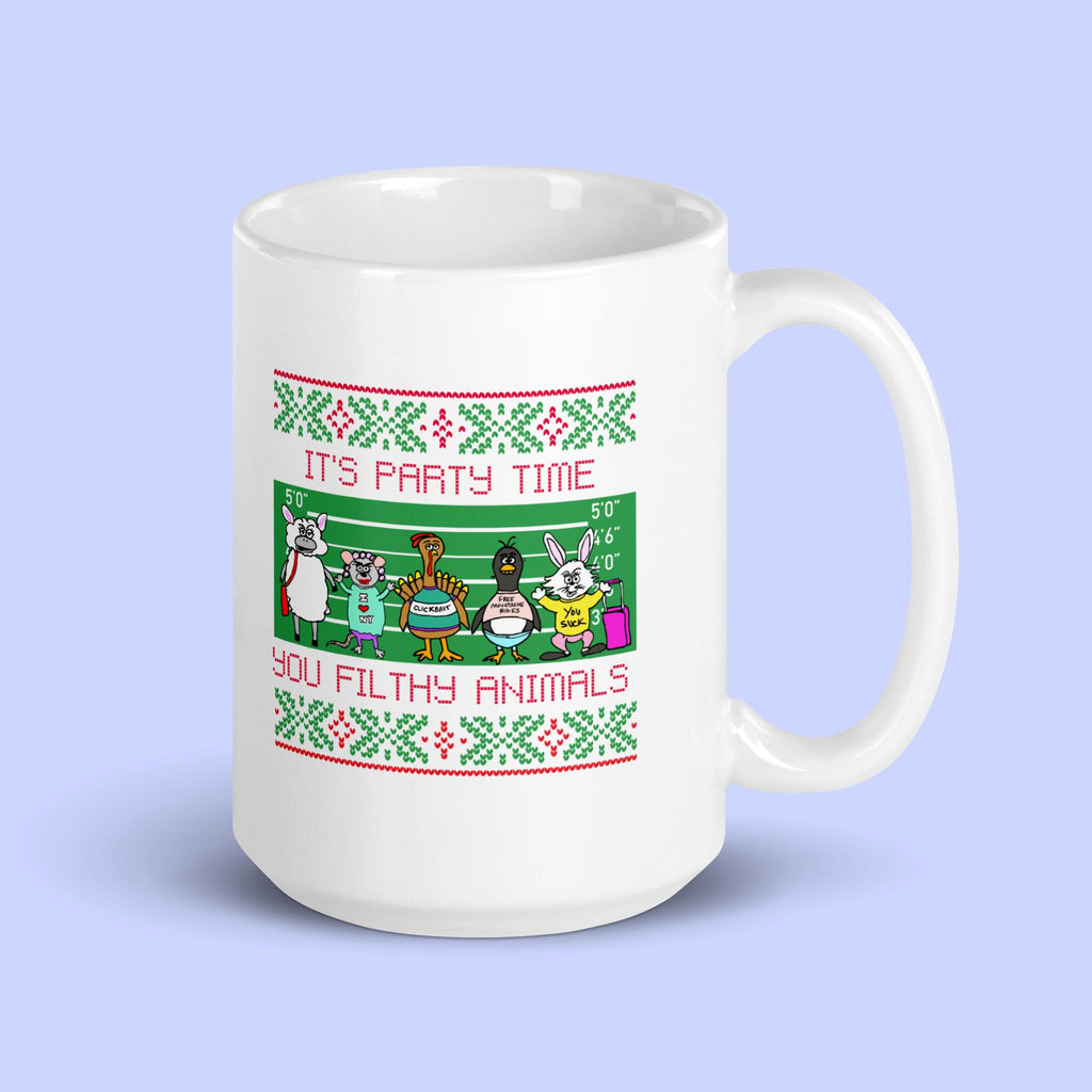 Sock Puppet Master "It's Party Time, You Filthy Animals" Mug